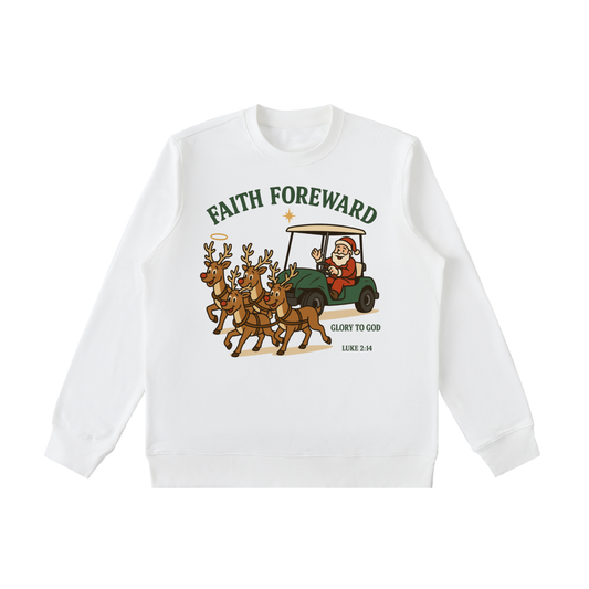 Reindeer Cart Pull | Men's Christian Crewneck